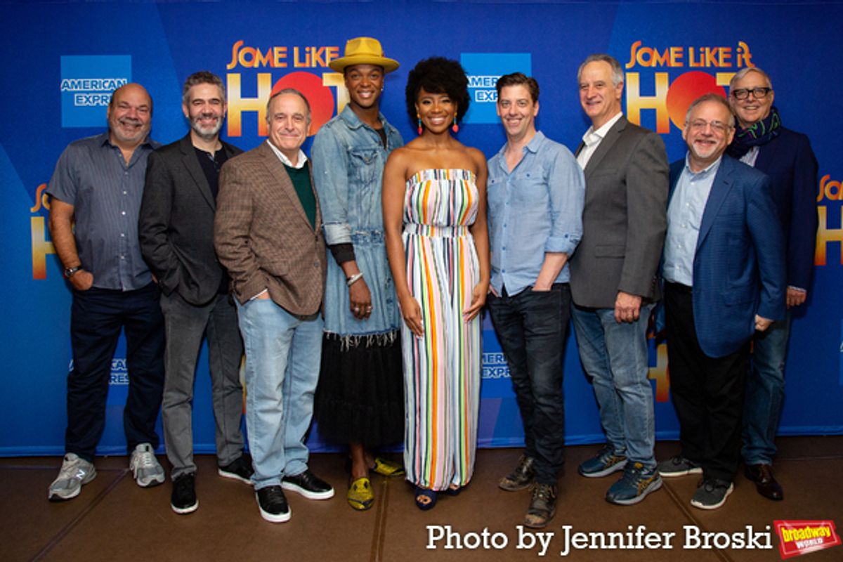 Casey Nicholaw, Kevin Del Aguila, Adam Heller, J. Harrison Ghee, Adrianna Hicks, Christian Borle, Mark Lotito, Marc Shaiman, Scott Wittman at 