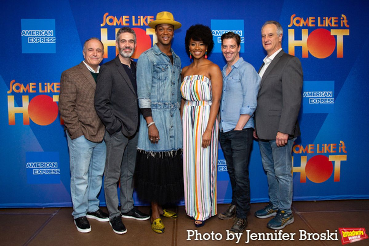 Adam Heller, Kevin Del Aguila, J. Harrison Ghee, Adrianna Hicks, Christian Borle, Mark Lotito at 