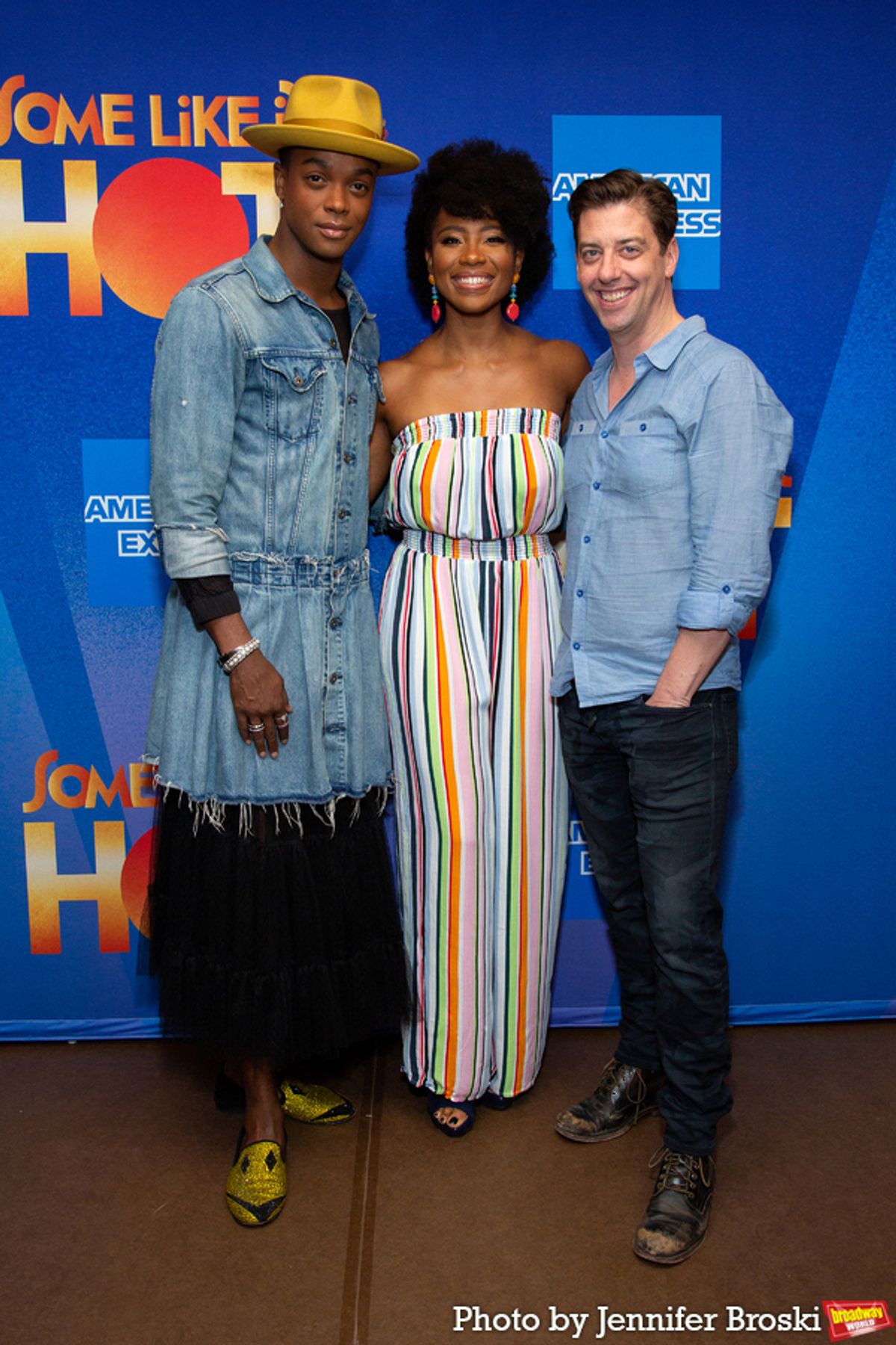 J. Harrison Ghee, Adrianna Hicks, Christian Borle at 