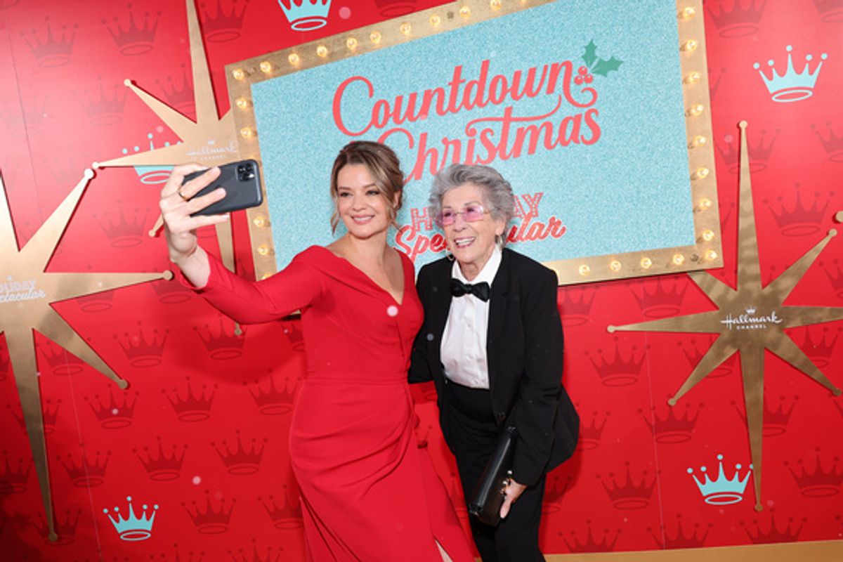 Kimberly Sustad and Helen Cecilia Burke at Photos: Kristin Chenoweth Gives Surprise Performance at Hallmark Channel's 'Countdown to Christmas'