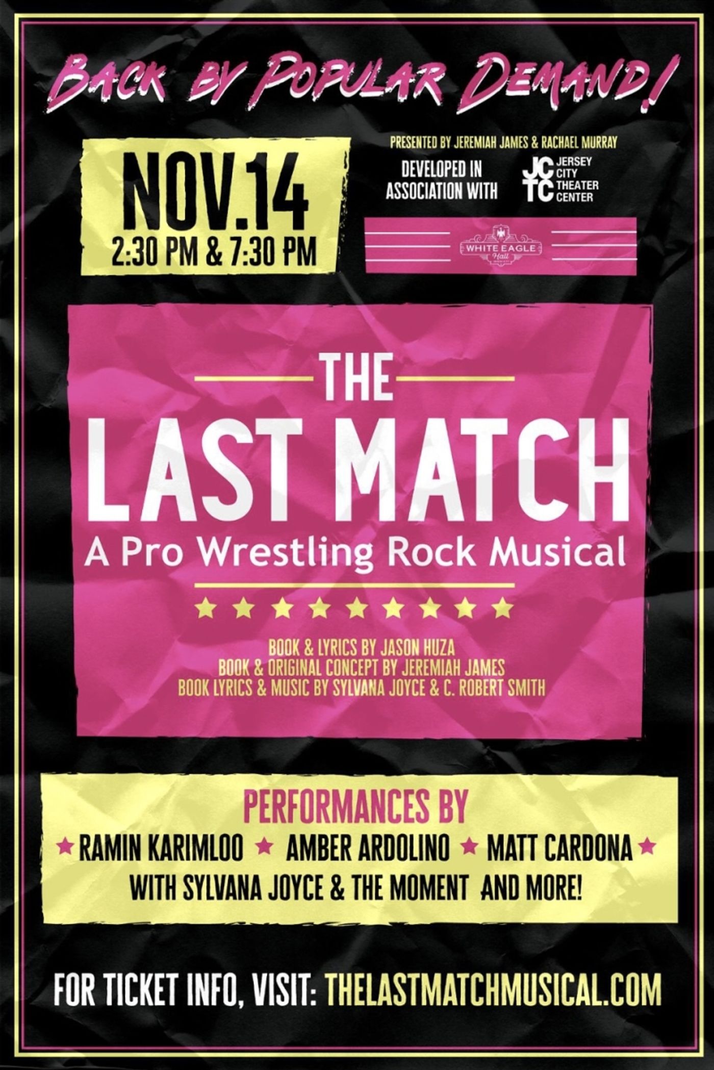 Ramin Karimloo, Amber Ardolino & Matt Cardona Will Return for THE LAST MATCH Encore  Image