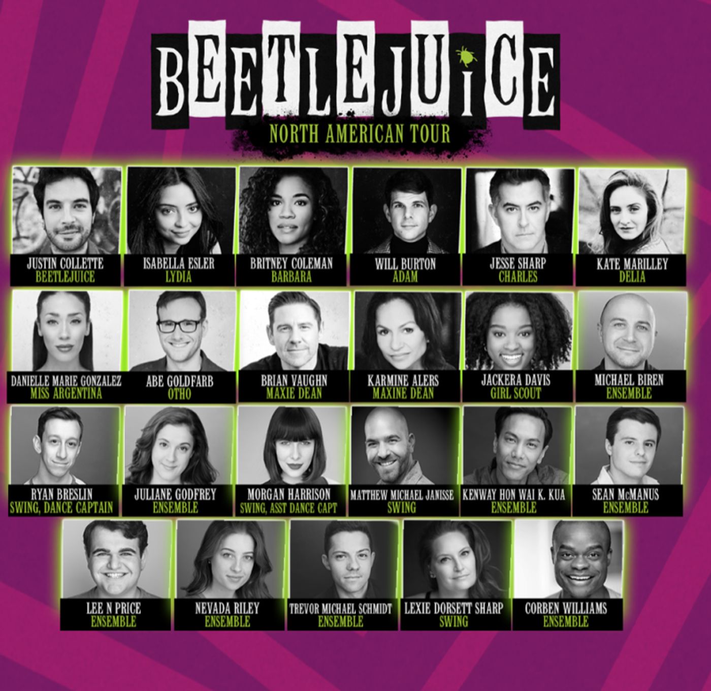 Full Cast and Tour Dates Announced For BEETLEJUICE North American Tour  Image