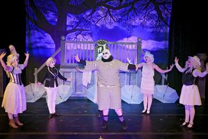 Uncle Fester (Patrick Comey) with the Ancestors  Photo Credit: Fawn Nocera Photograph Photo