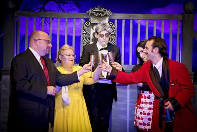 Mal (Justin Grossman), Alice (Caitlin Martin), Morticia (Victoria Leigh Keiser) and G Photo