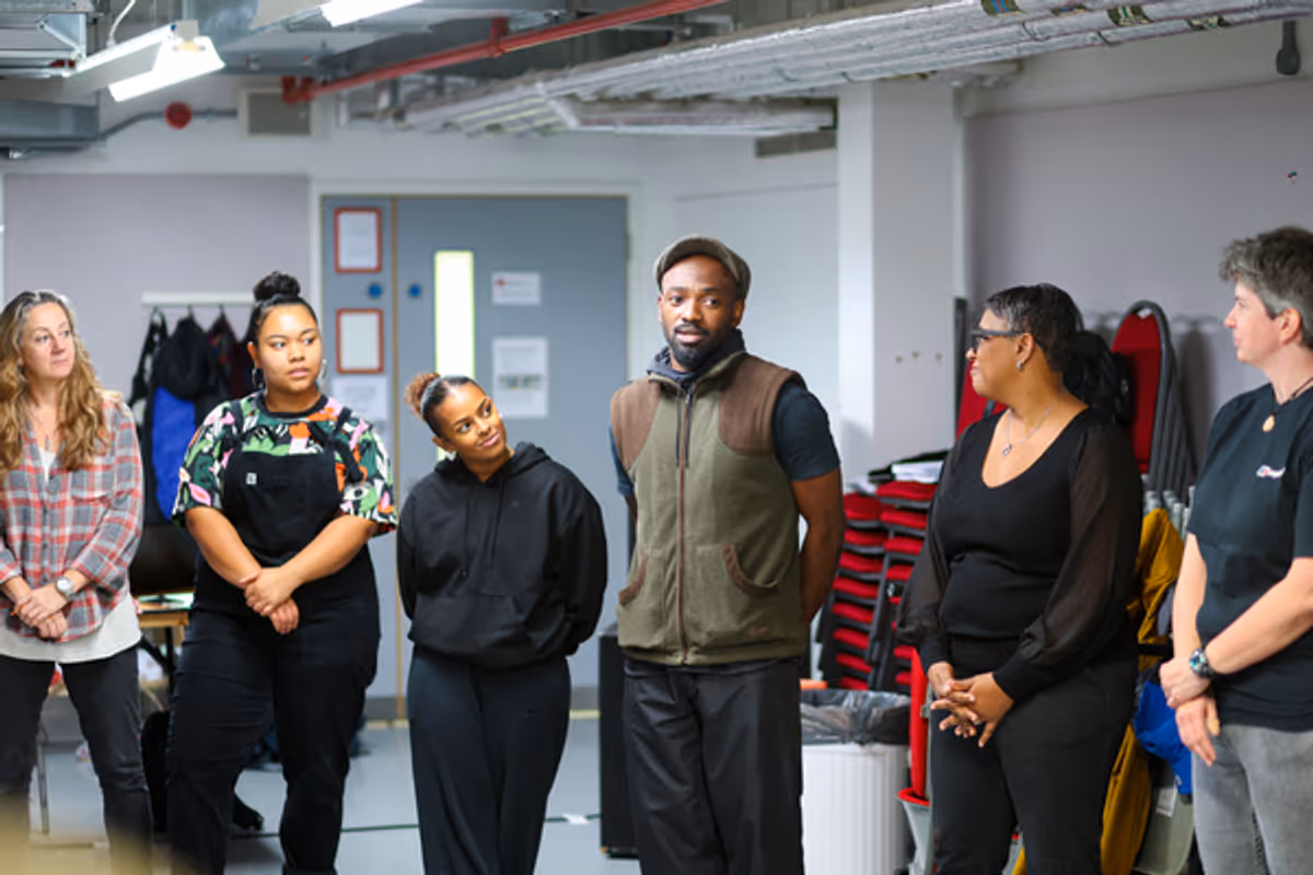Mandela Cast and Company, at Photos: Inside Rehearsal For the Young Vic's MANDELA