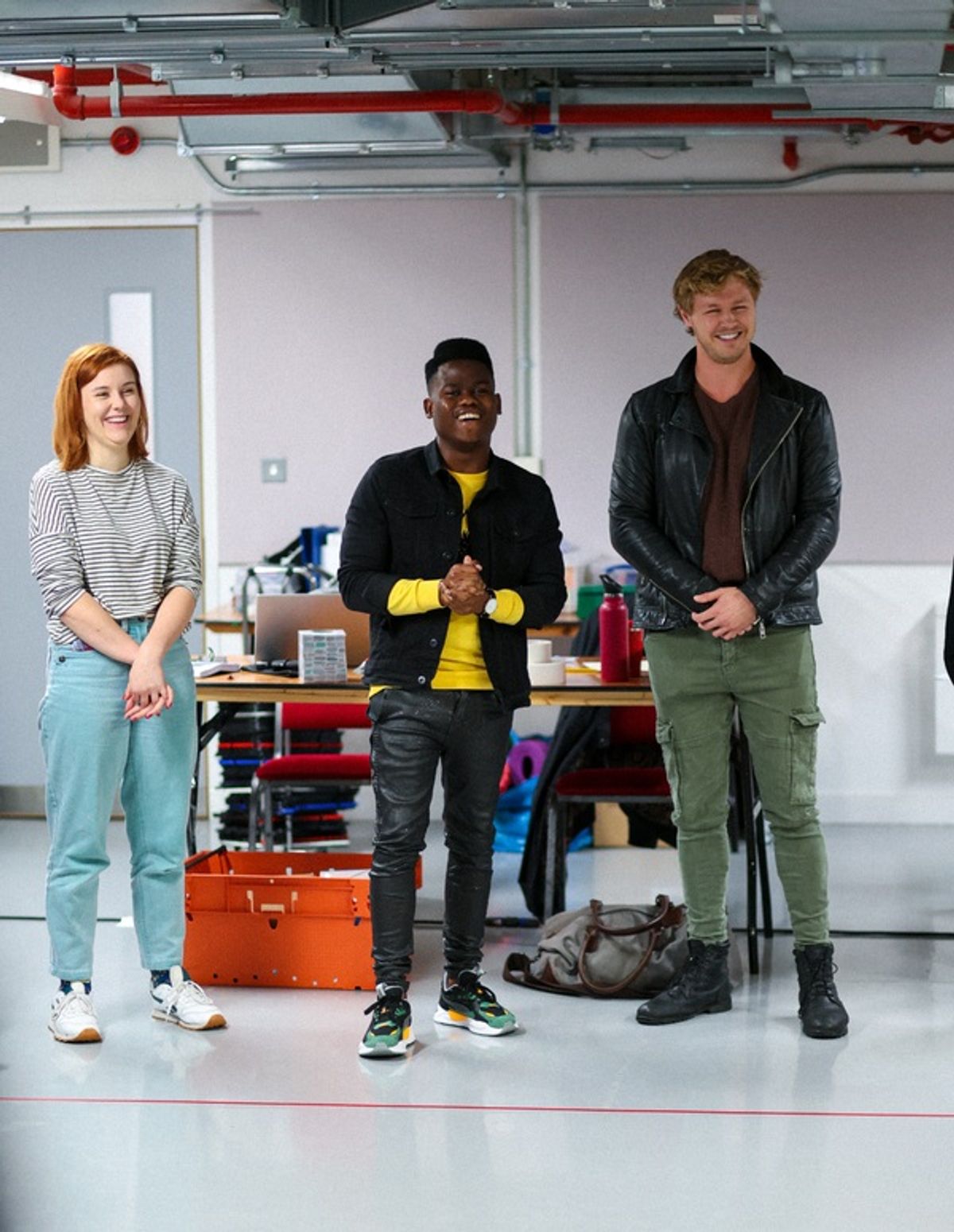 Kate Aisling Jones (Company Manager), Botlhale Phora & Will Richardson at Photos: Inside Rehearsal For the Young Vic's MANDELA