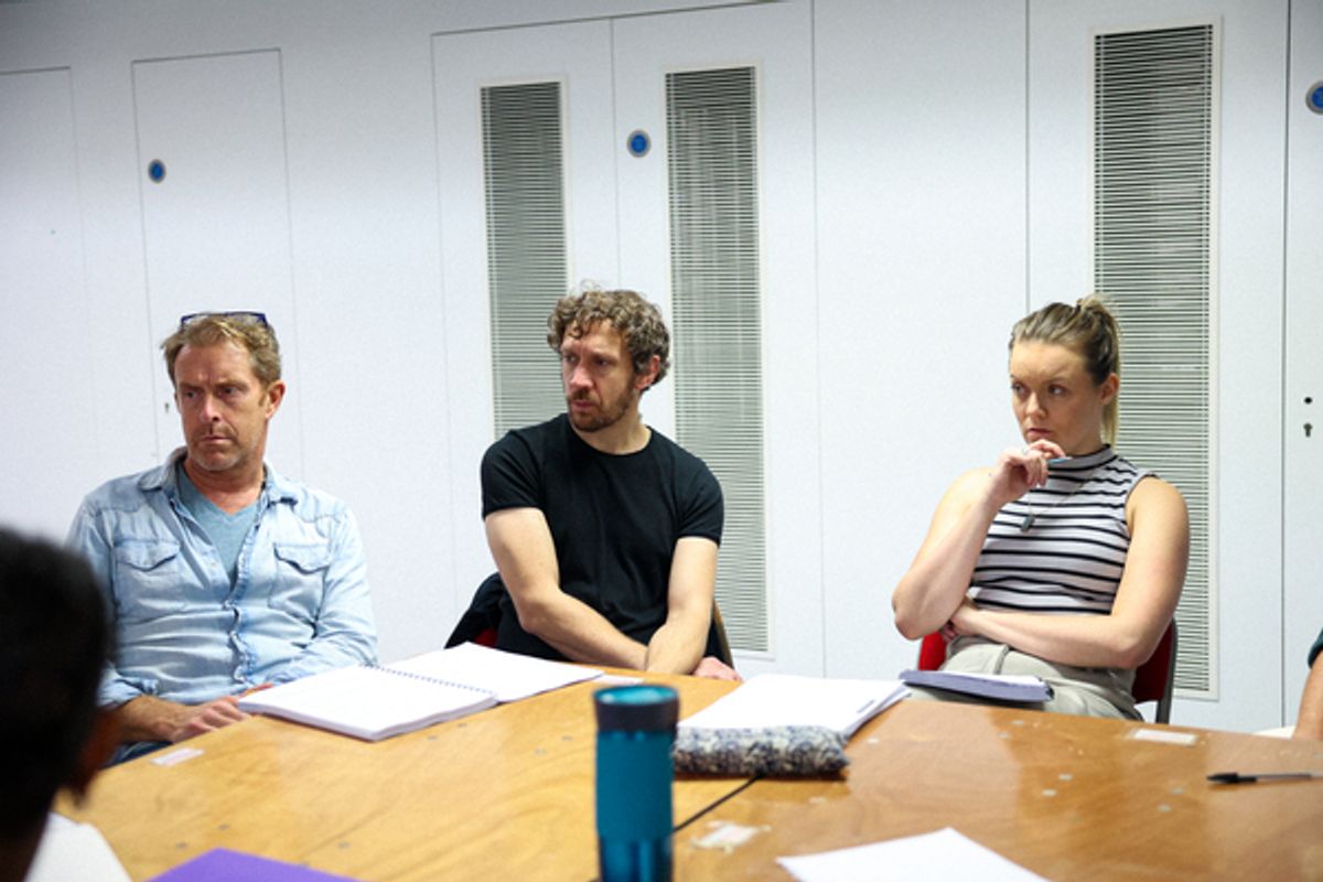 Earl Carpenter, Ryan O’Donnell and Kayleigh McKnight at 