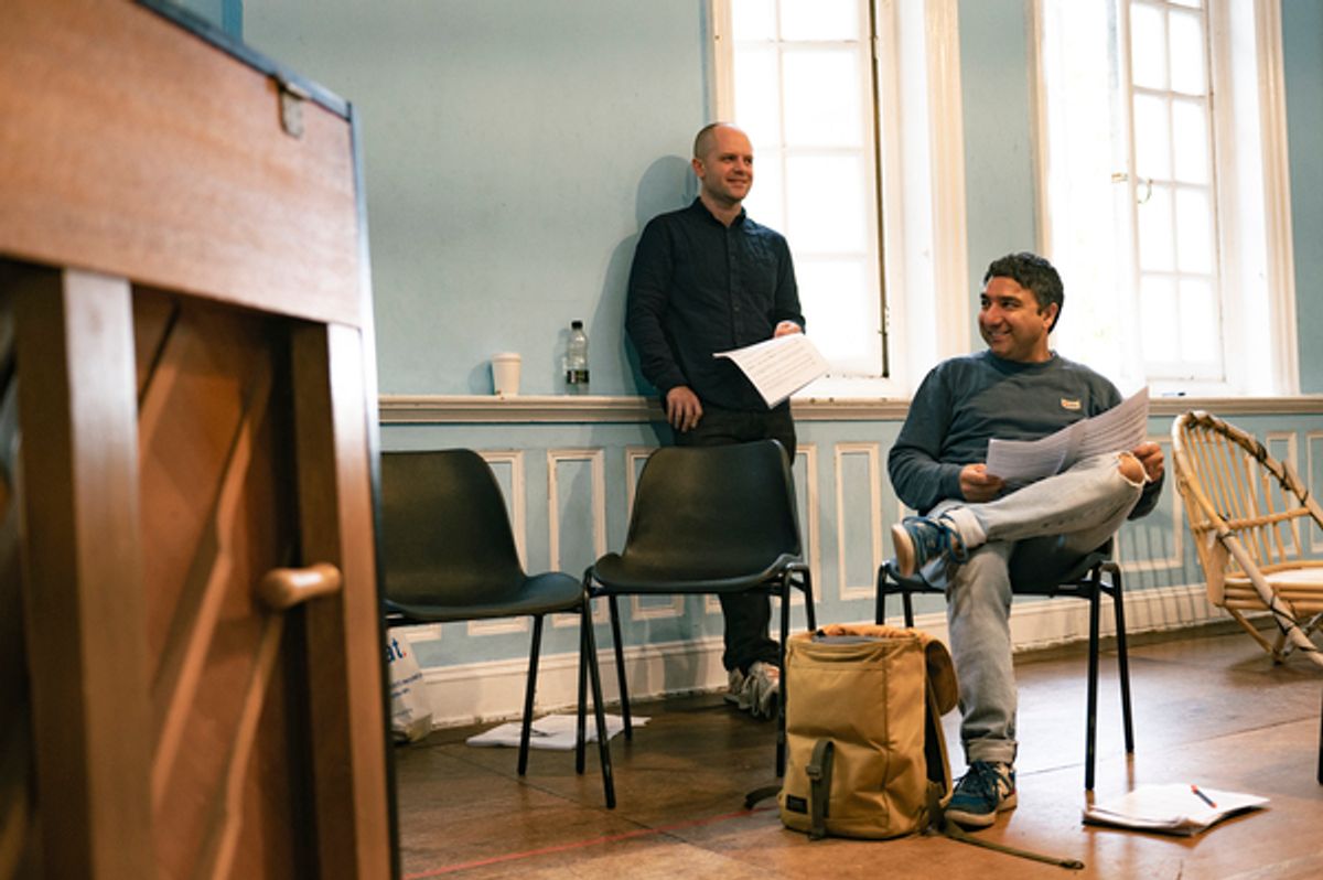 David Elms, Nick Mohammed at Photos: Inside Rehearsal For A CHRISTMAS CAROL-ISH At Soho Theatre
