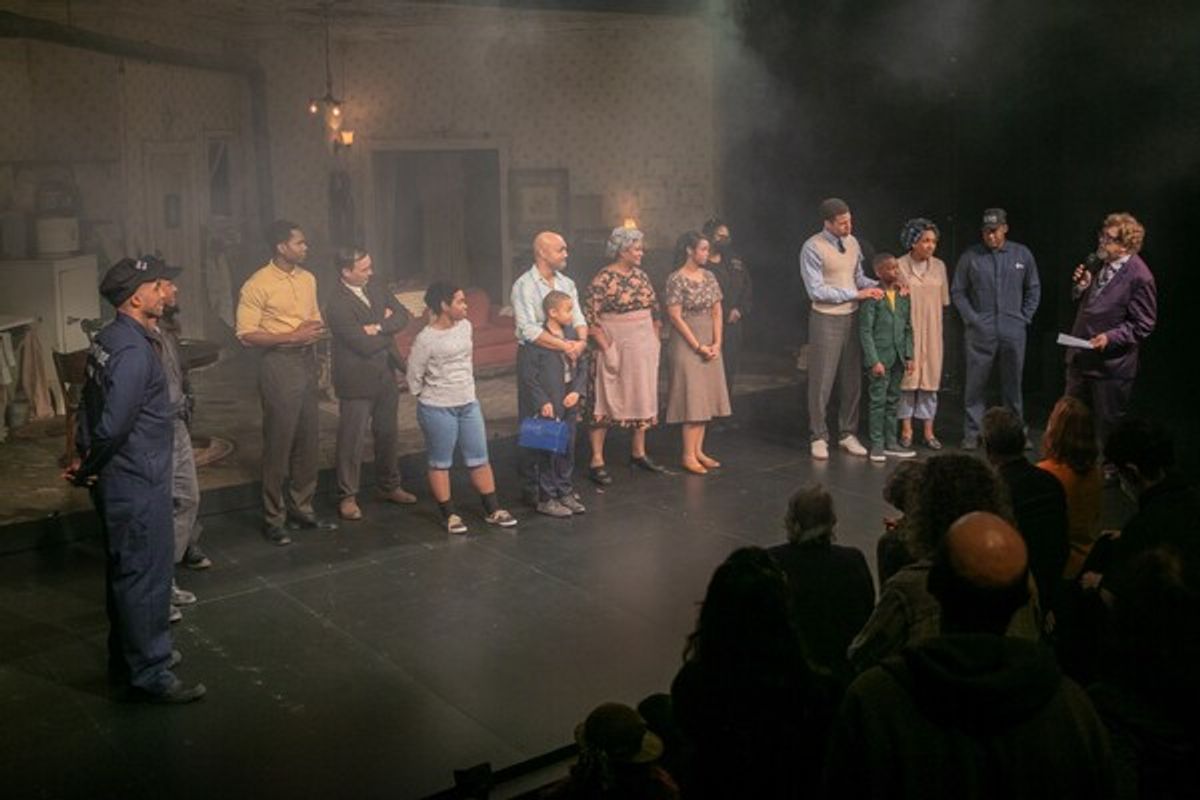 The company at Photos: Go Inside Opening Night of A RAISIN IN THE SUN at The Public Theater