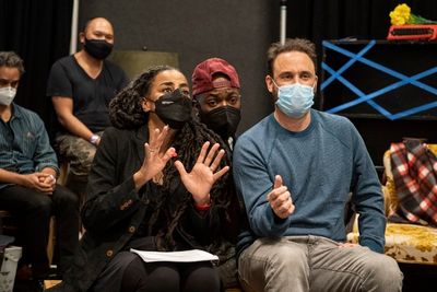 Suzan-Lori Parks, Leland Fowler, and Greg Keller  Photo