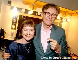 Producer Anne Clarke and Gabriel Byrne @ BroadwayWorld Producer Anne Clarke and Gabriel Byrne Photo