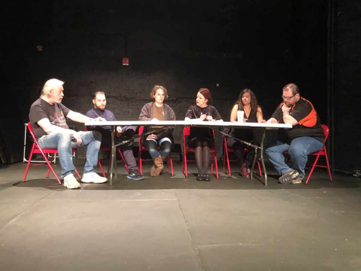 The cast of WHAT DO WE DO ABOUT WALTER? at Photos: First Look at WHAT DO WE DO ABOUT WALTER? at the Sargent Theatre of the American Theatre of Actors
