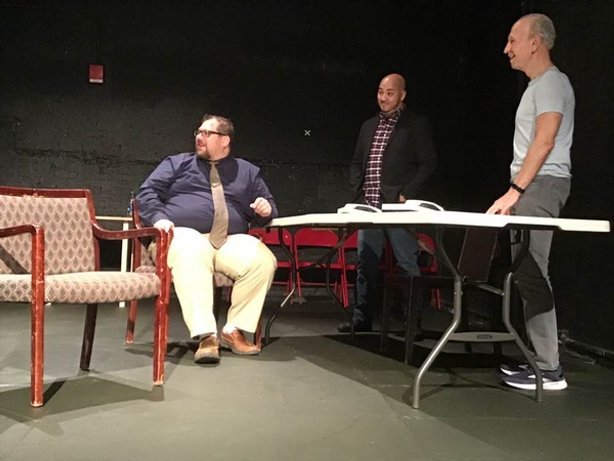 The cast of WHAT DO WE DO ABOUT WALTER? at Photos: First Look at WHAT DO WE DO ABOUT WALTER? at the Sargent Theatre of the American Theatre of Actors