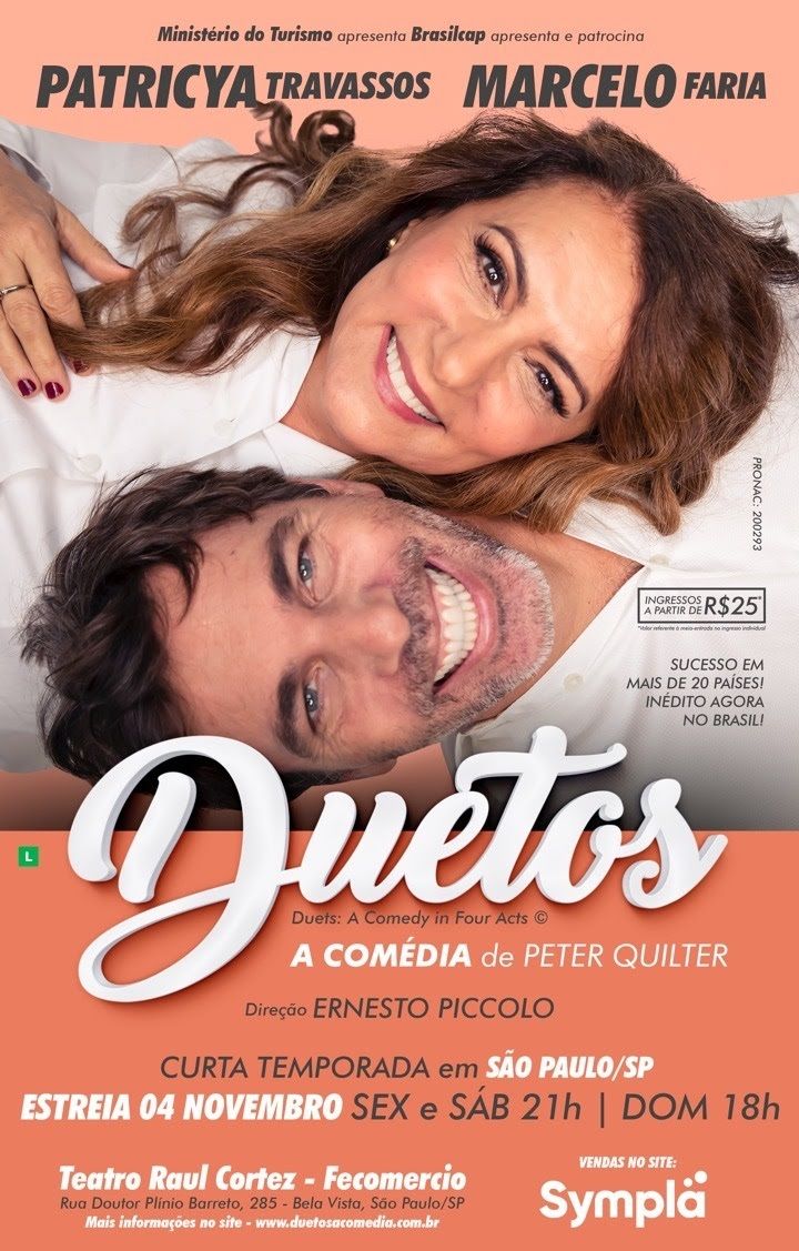 Peter Quilter's DUETS: A COMEDY IN FOUR ACTS (DUETOS) Opens in Sao Paulo  Image