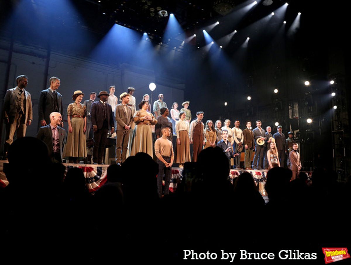Jason Robert Brown, Ben Platt, Micaela Diamond and the cast of 'Parade' at 