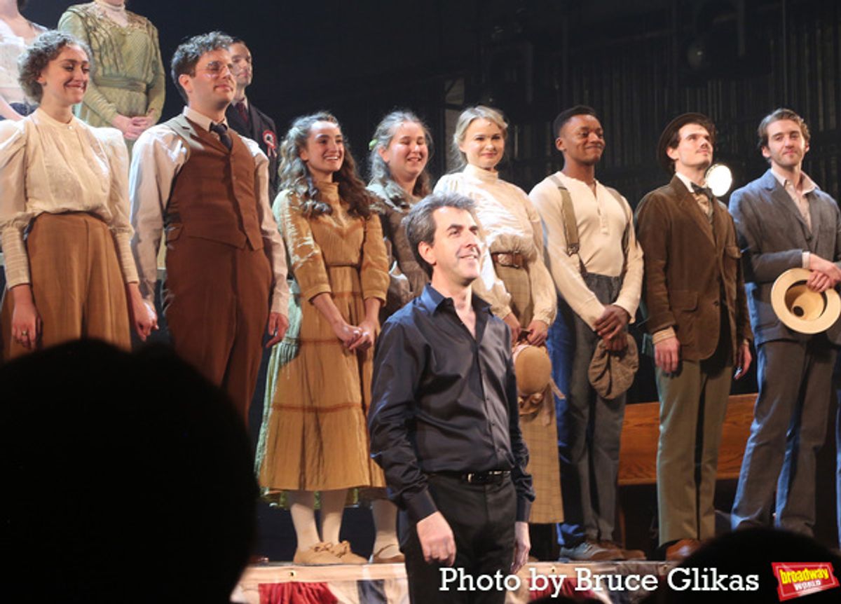 Jason Robert Brown, Ben Platt, Micaela Diamond and the cast of 'Parade' at 