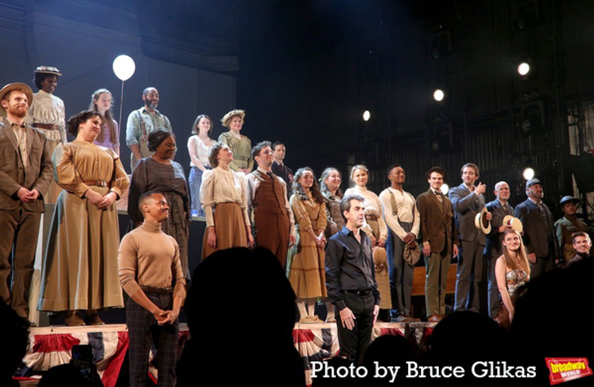 Jason Robert Brown, Ben Platt, Micaela Diamond and the cast of 'Parade' at 
