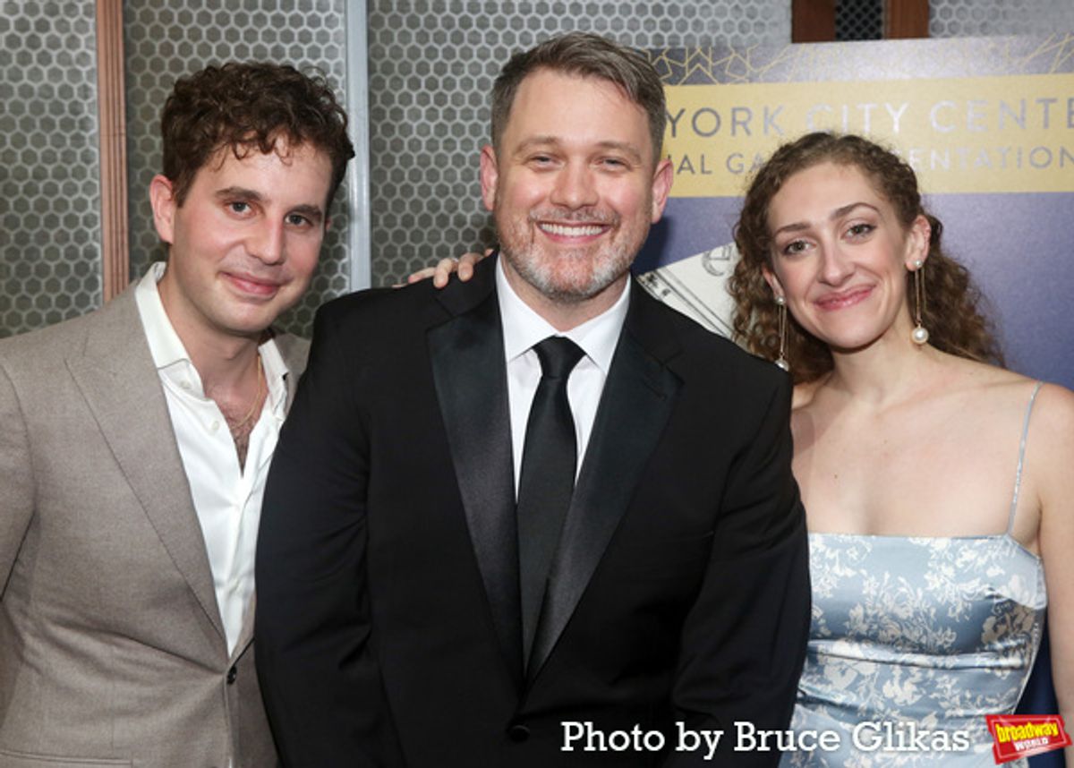 Ben Platt, Director Michael Arden and Micaela Diamond at 