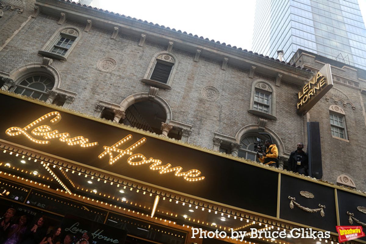 Signage at The Lena Horne Theater at 