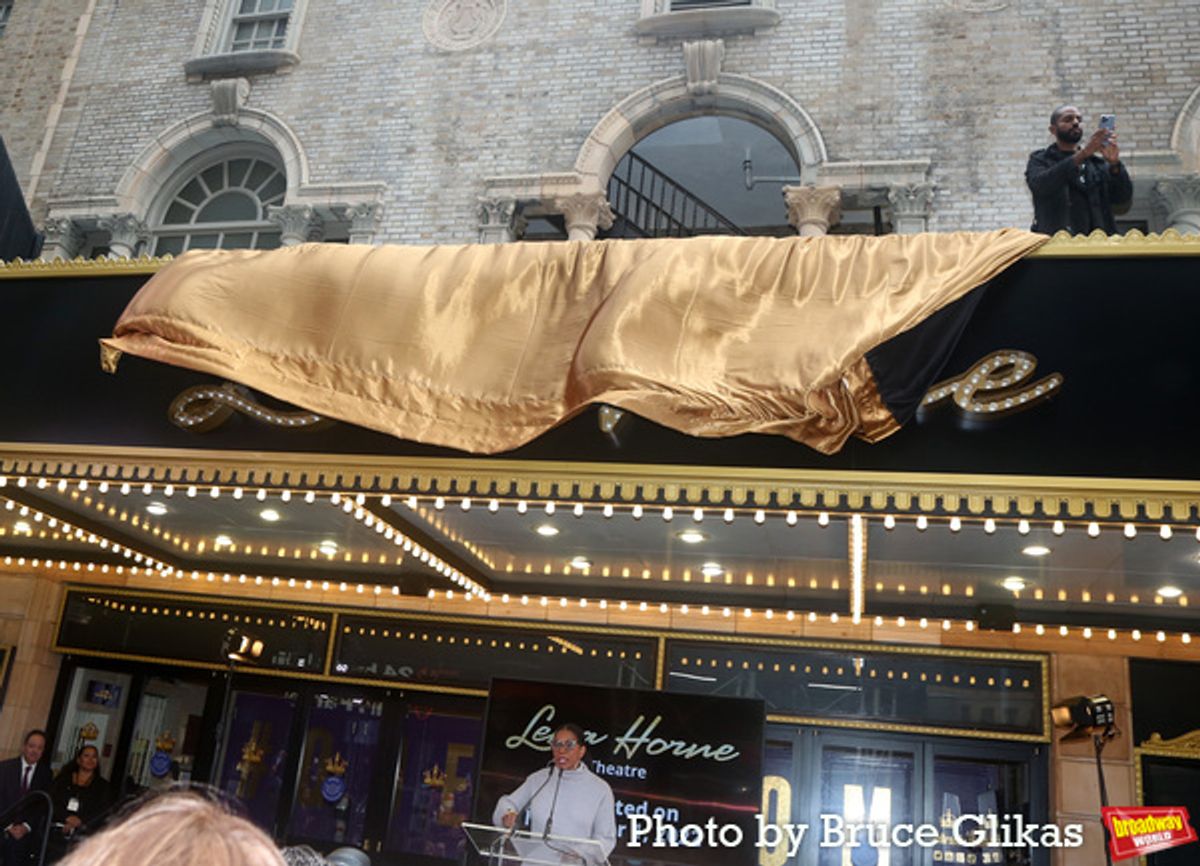 Signage at The Lena Horne Theater at 