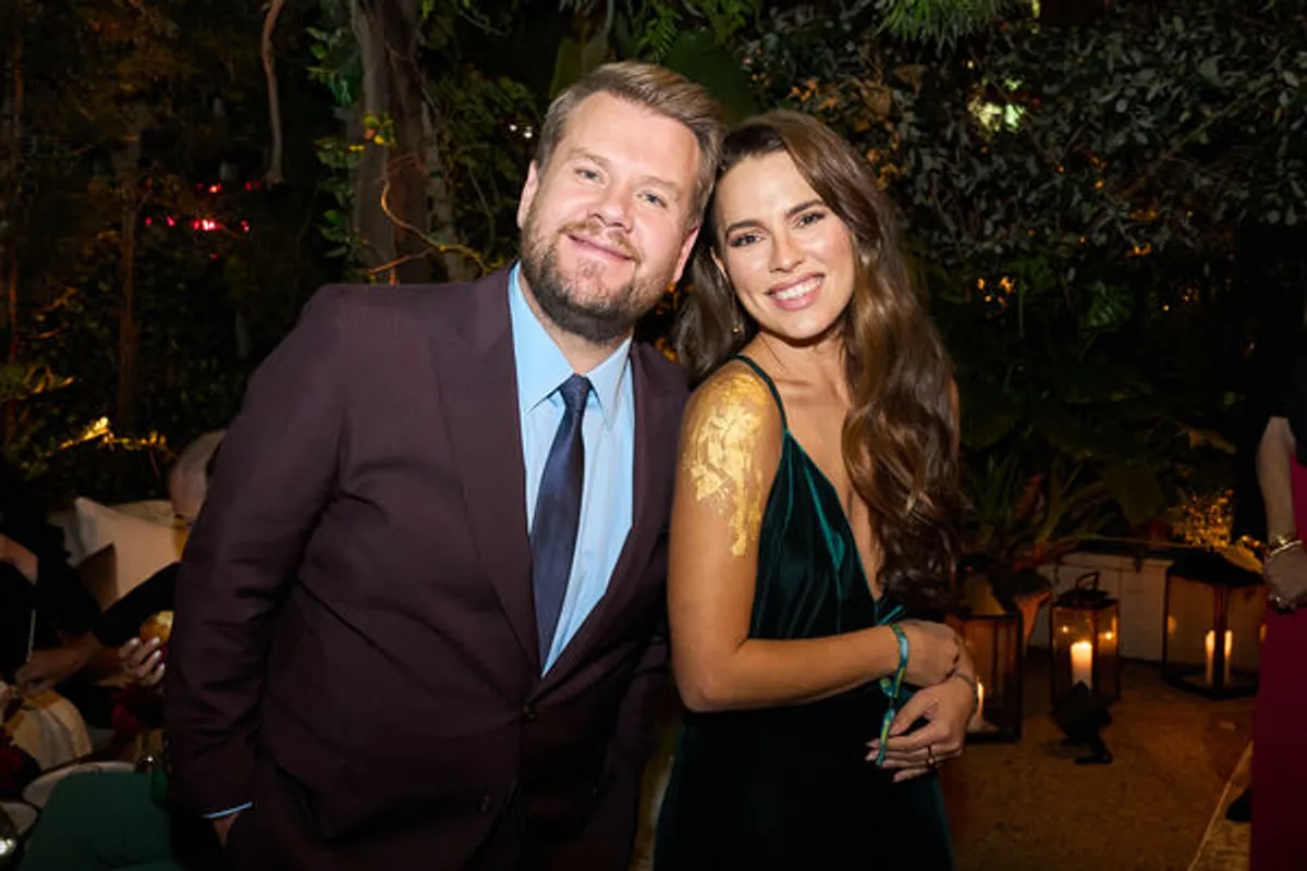 James Corden and Melia Kreiling at 