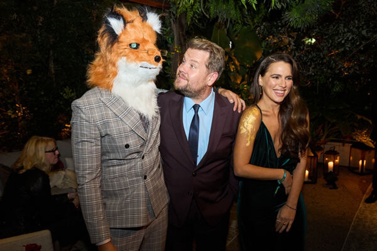 James Corden and Melia Kreiling at 