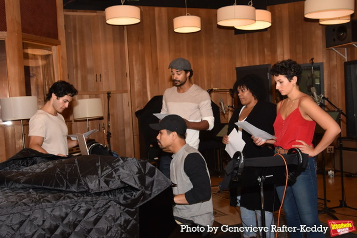 Photo Exclusive: See the Cast of ALADDIN in the Recording Studio for CAROLS FOR A CURE 2022  Image