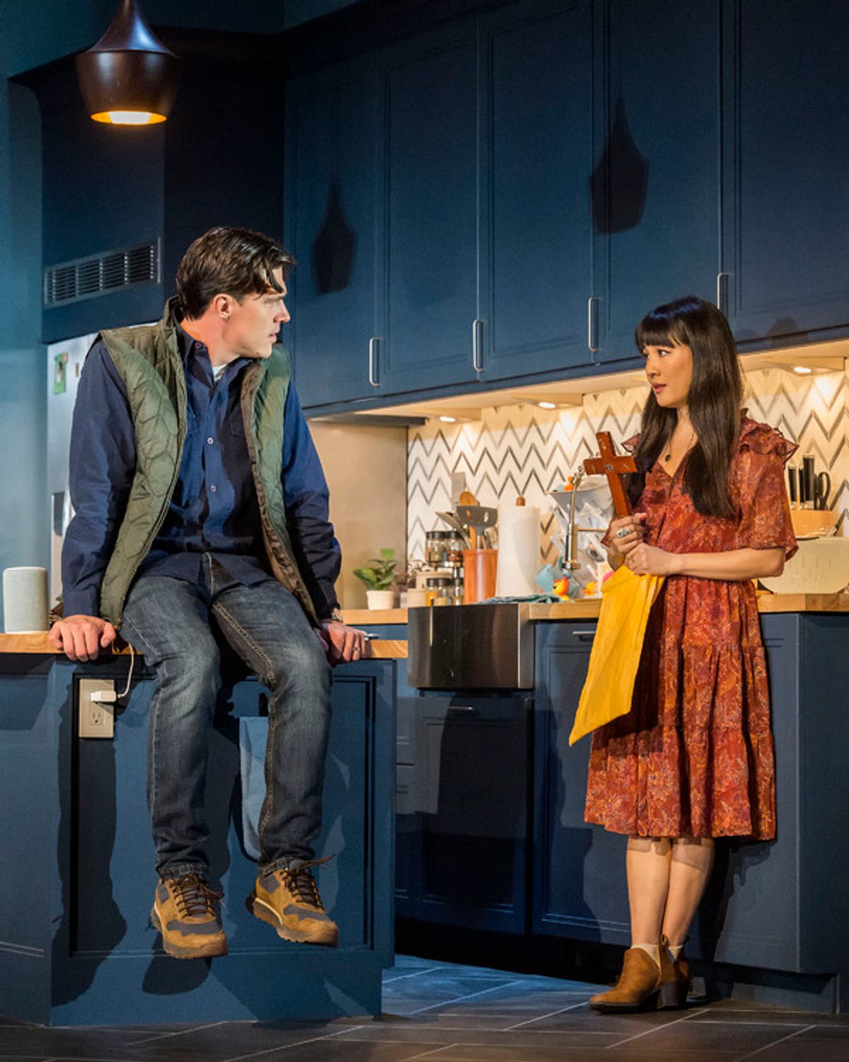 Finn Wittrock and Constance Wu at 