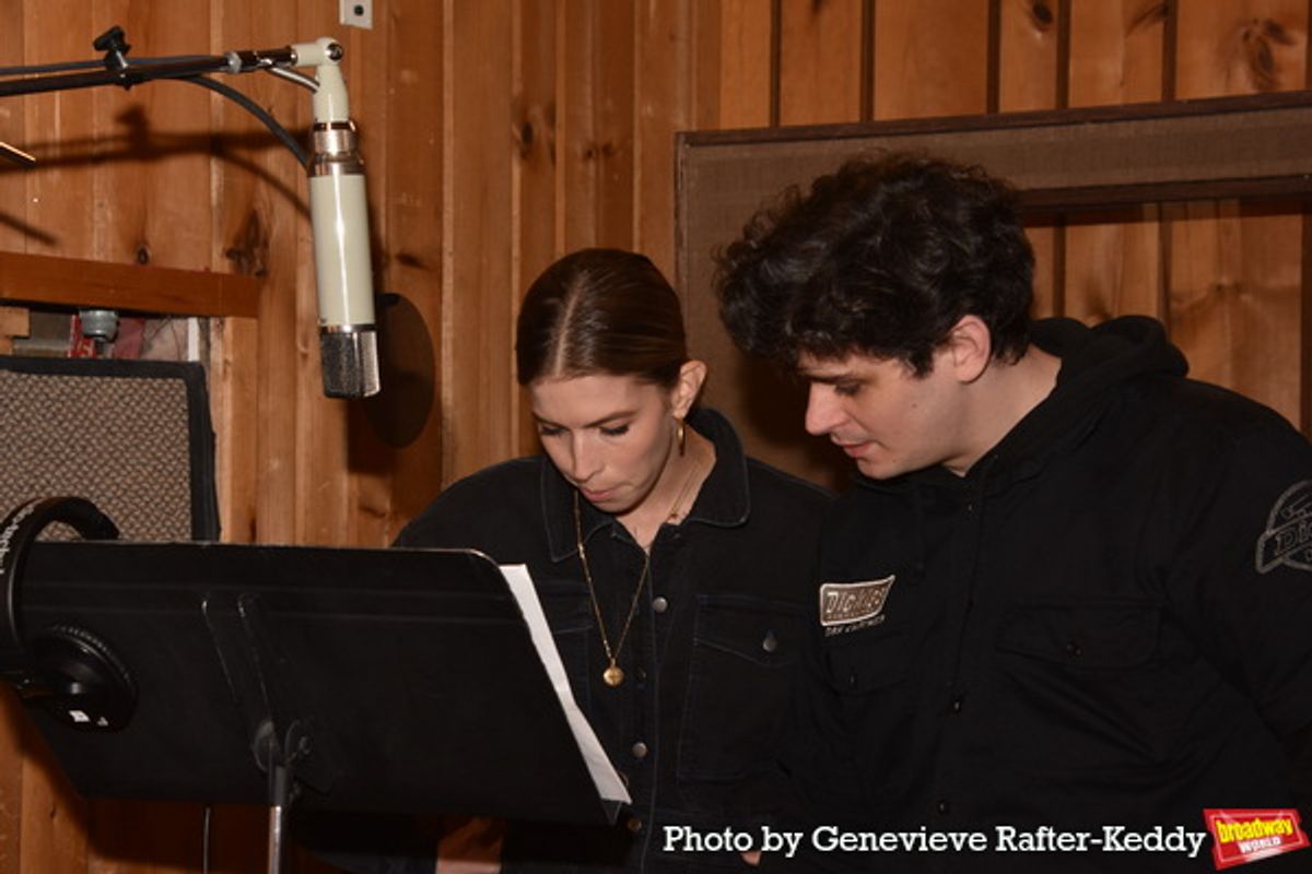 Mary Claire King and Michael Hickey at Photos: The Cast of CHICAGO Records 'CAROLS FOR A CURE' - Get an Exclusive Look Inside the Session!