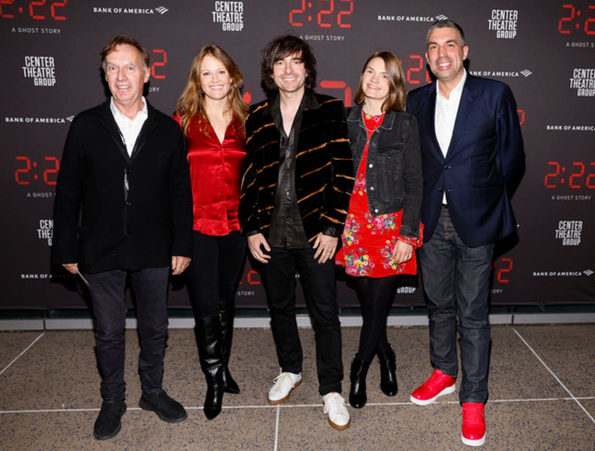 Charlie Parsons, Kater Gordon, Danny Robins, Isobel David, and Tristan Baker arrive for the opening night of the U.S. premiere of “2:22 �" A Ghost Story” at Center Theatre Group/Ahmanson Theatre on Nov. 4, 2022 in Los Angeles, California. (Photo by Ryan Miller/Capture Imaging) at 