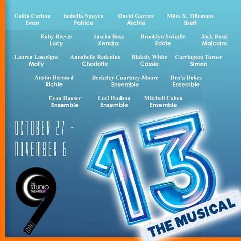 Review: 13 THE MUSICAL at The Studio Theatre Raises the Bar for All-Teenage Casts  Image