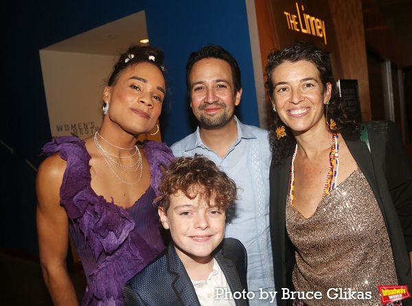 Samora la Perdida, Lin-Manuel Miranda and Quiara Alegría Hudes and son Julian  Photo