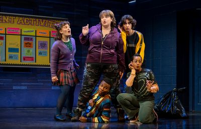 Nina White, Bonnie Milligan, Fernell Hogan, Michael Iskander, and Olivia Hardy Photo