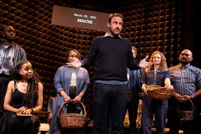 Greg Keller (center) and the cast  Photo