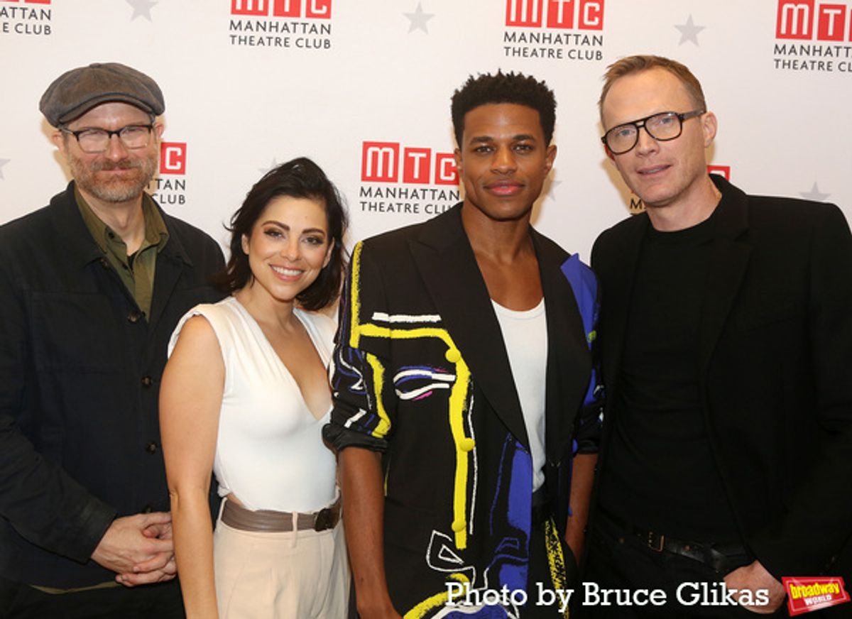 Erik Jensen, Krysta Rodriguez, Jeremy Pope and Paul Bettany at 