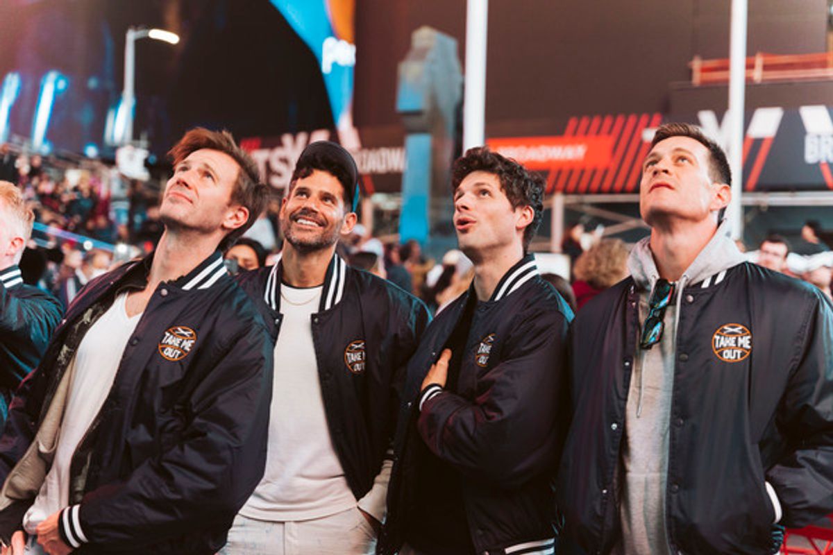 The cast of Take Me Out  at 