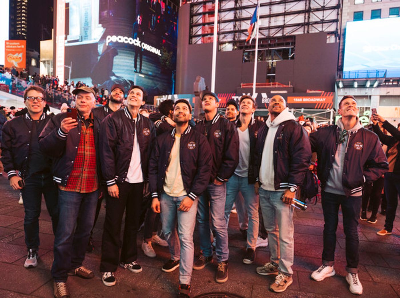 Photos & Video: The Cast of TAKE ME OUT Visits New Billboard in Times Square  Image