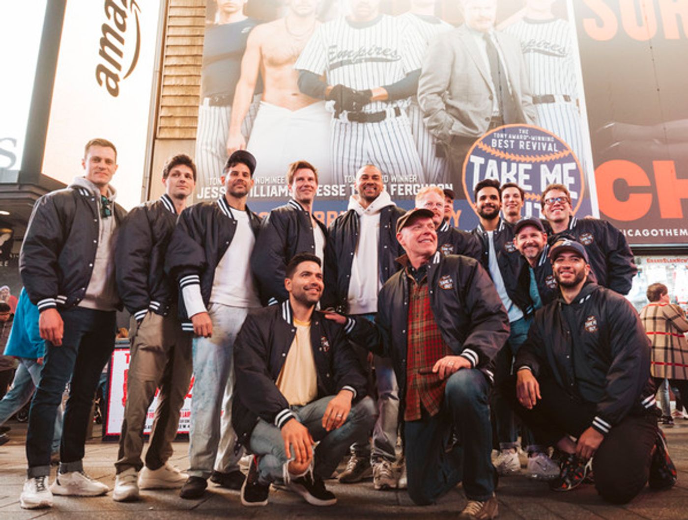 Photos & Video: The Cast of TAKE ME OUT Visits New Billboard in Times Square  Image