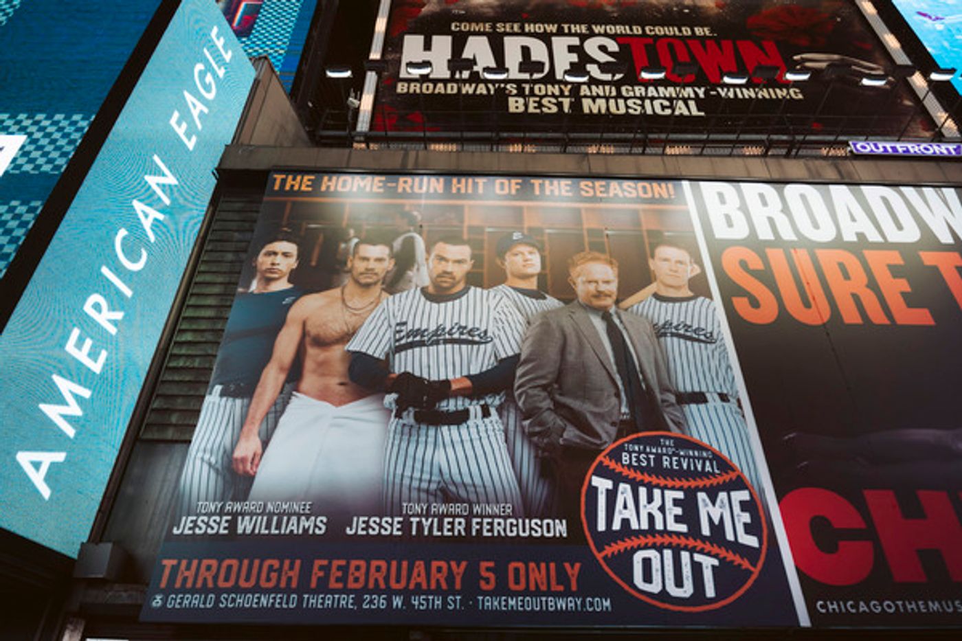 Photos & Video: The Cast of TAKE ME OUT Visits New Billboard in Times Square  Image
