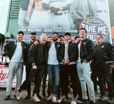 The cast of Take Me Out  Photo