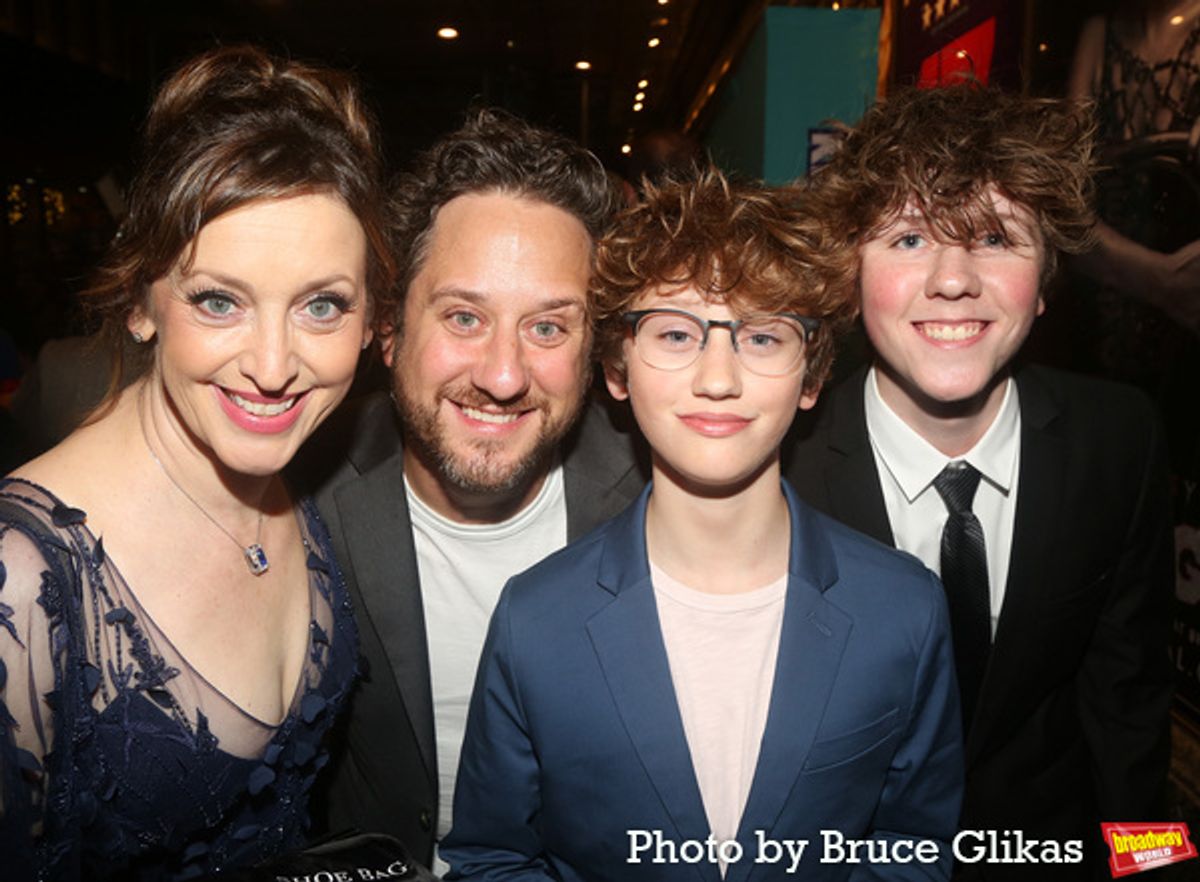 Director Jessica Stone, Christopher Fitzgerald, Emmett Fitzgerald and Charlie Fitzgerald at 
