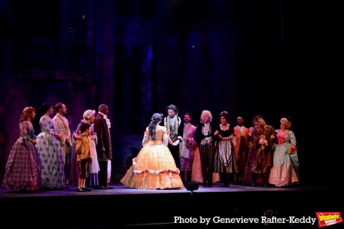 Leland Burnett and Hna Culbreath and the Cast of Disney's Beauty And The Beast at 