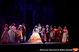 Leland Burnett and Hna Culbreath and the Cast of Disney's Beauty And The Beast Photo