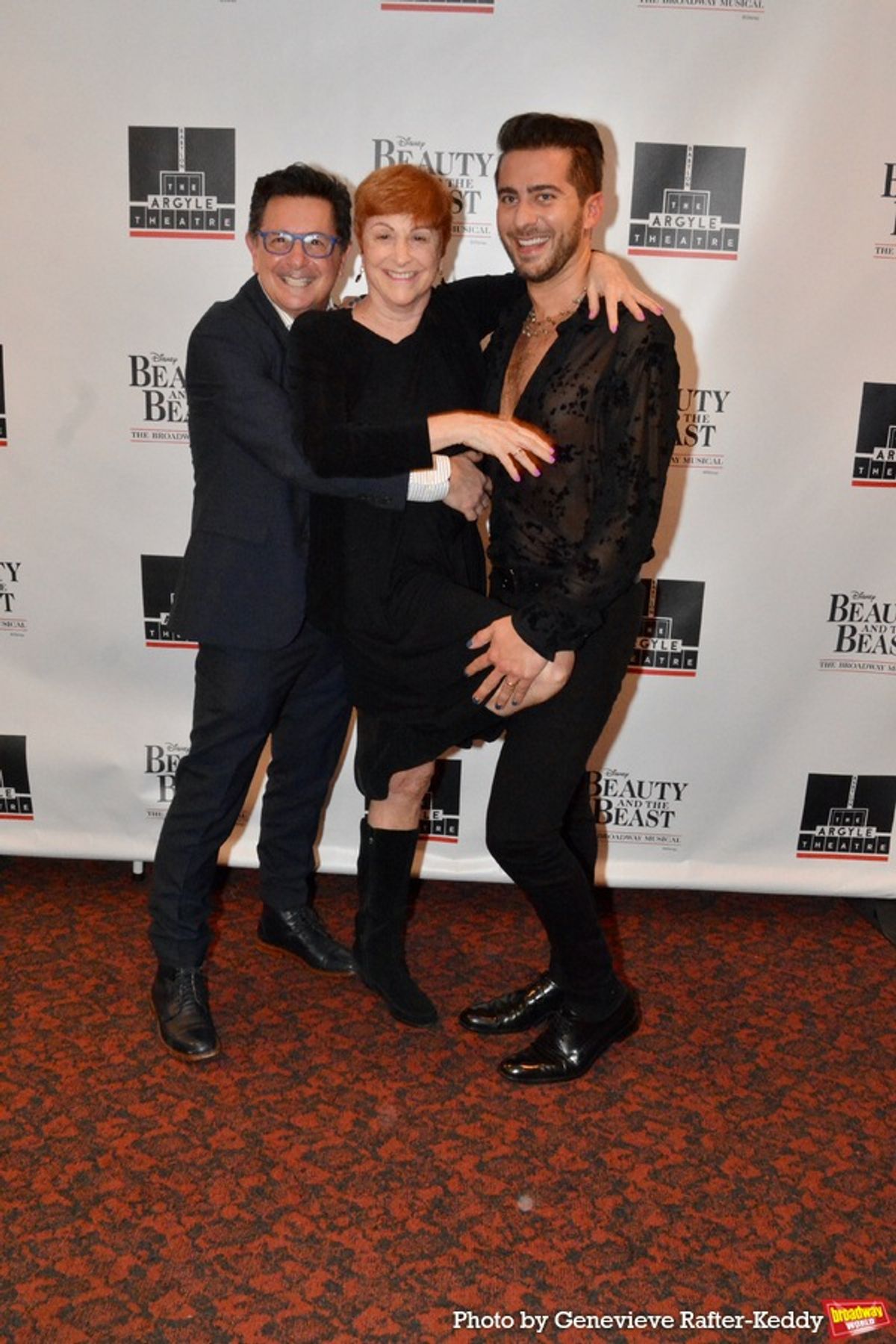Evan Pappas, Debbie Roshe and Jonathan Brenner( Music Director) at 