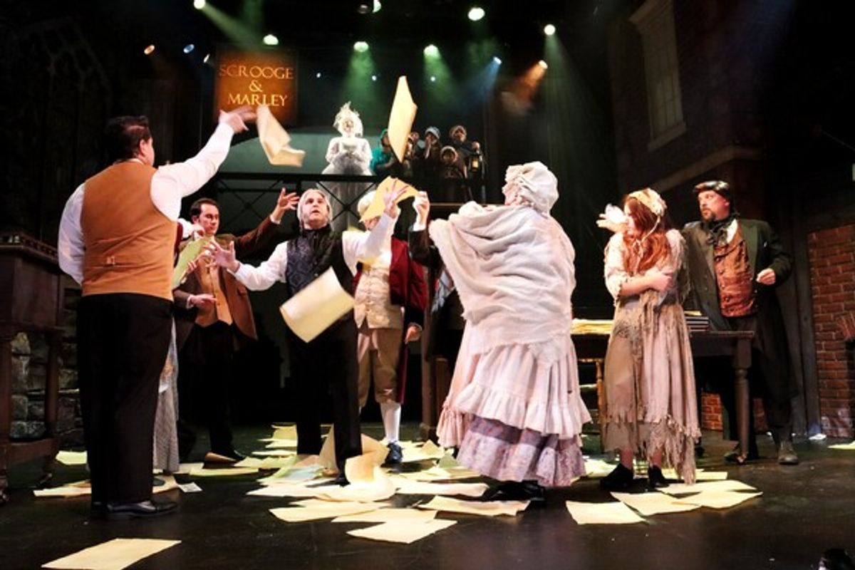 Jeffrey Sanzel and the Cast of A Christmas Carol at 