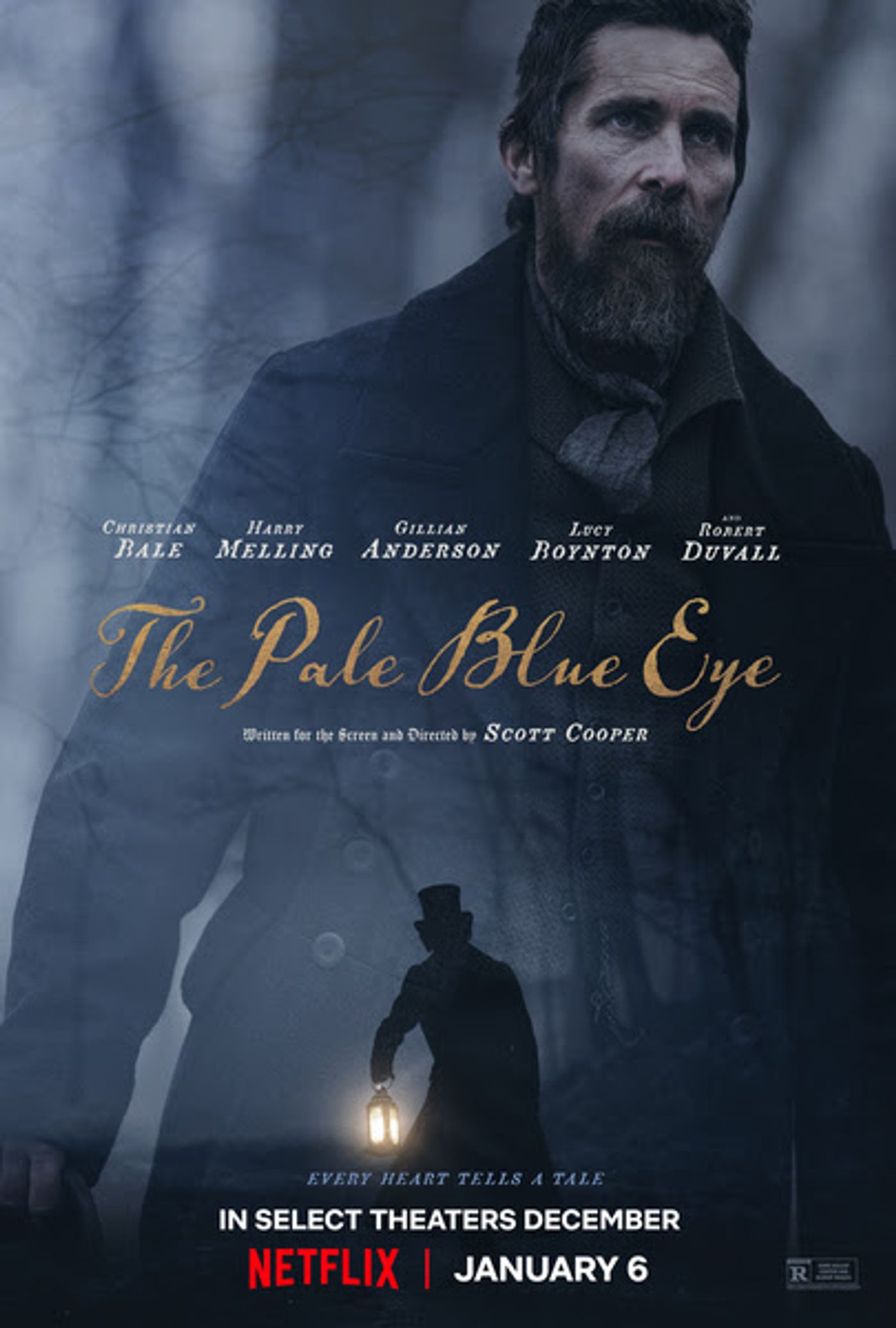 Photo: Netflix Shares THE PALE BLUE EYE Starring Christian Bale Film Poster  Image