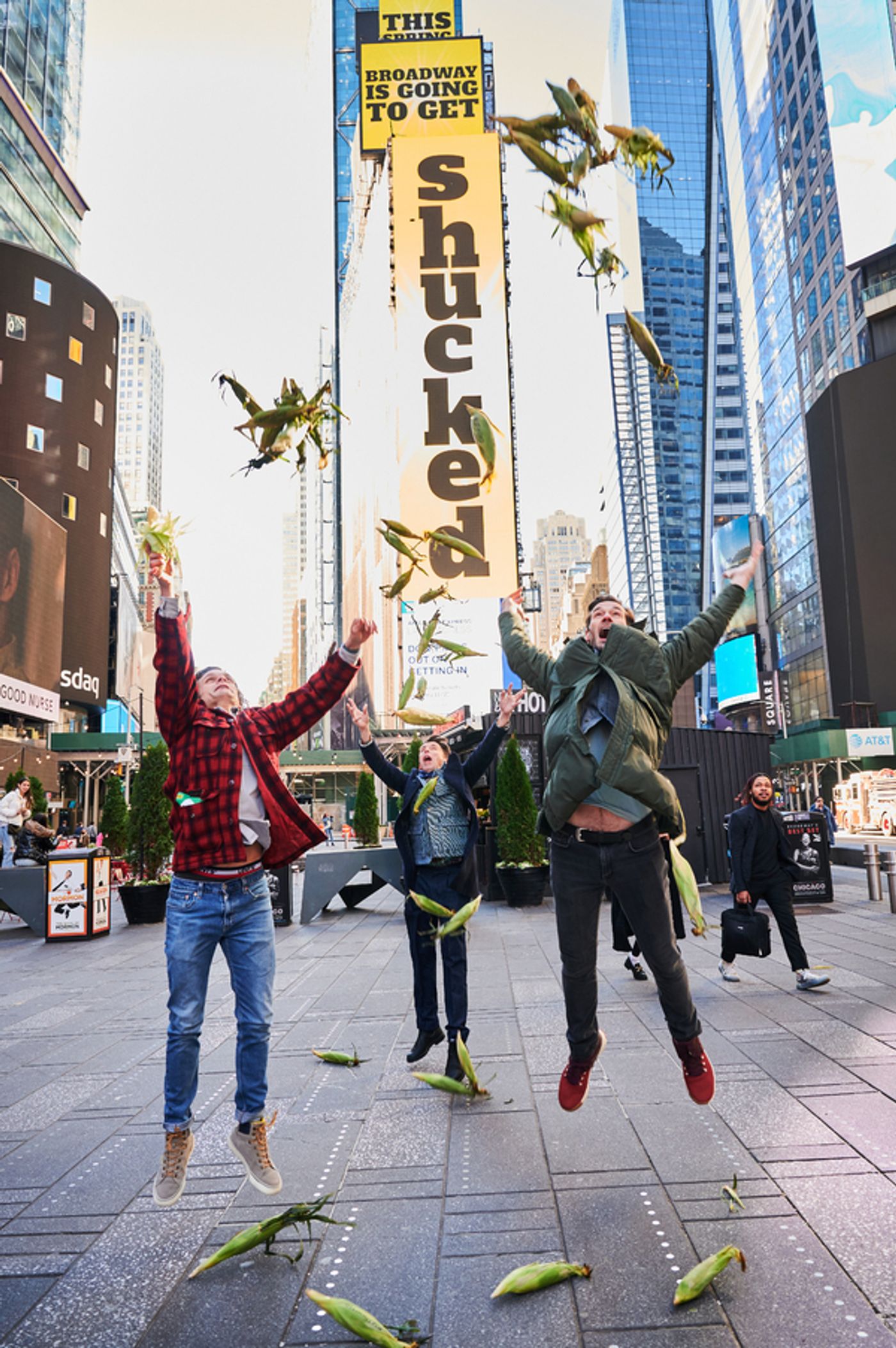 Photos & Video: The Company of SHUCKED Takes Over Times Square  Image