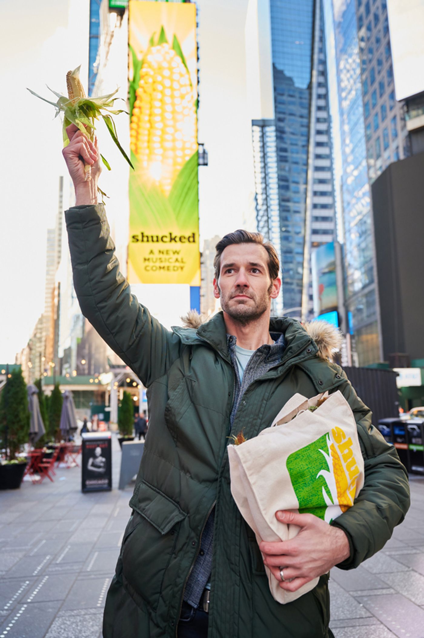 Photos & Video: The Company of SHUCKED Takes Over Times Square  Image