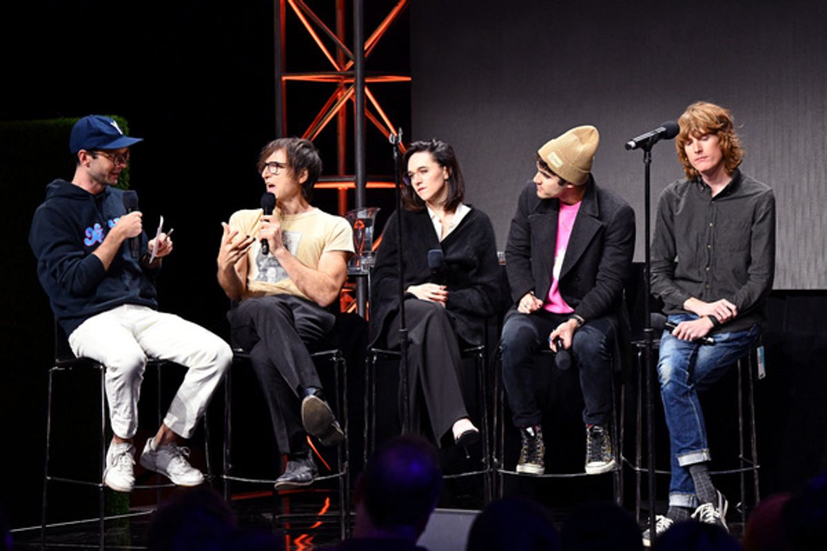 Jackson Mchenry, Stephen Trask, Lena Hall, Darren Criss and Justin Craig  at 