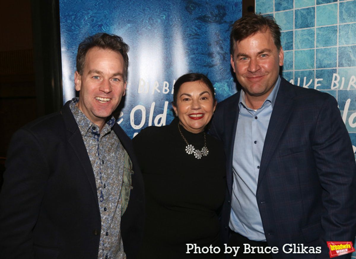 Mike Birbiglia, Gina Birbiglia and Jonathan Birbiglia at 